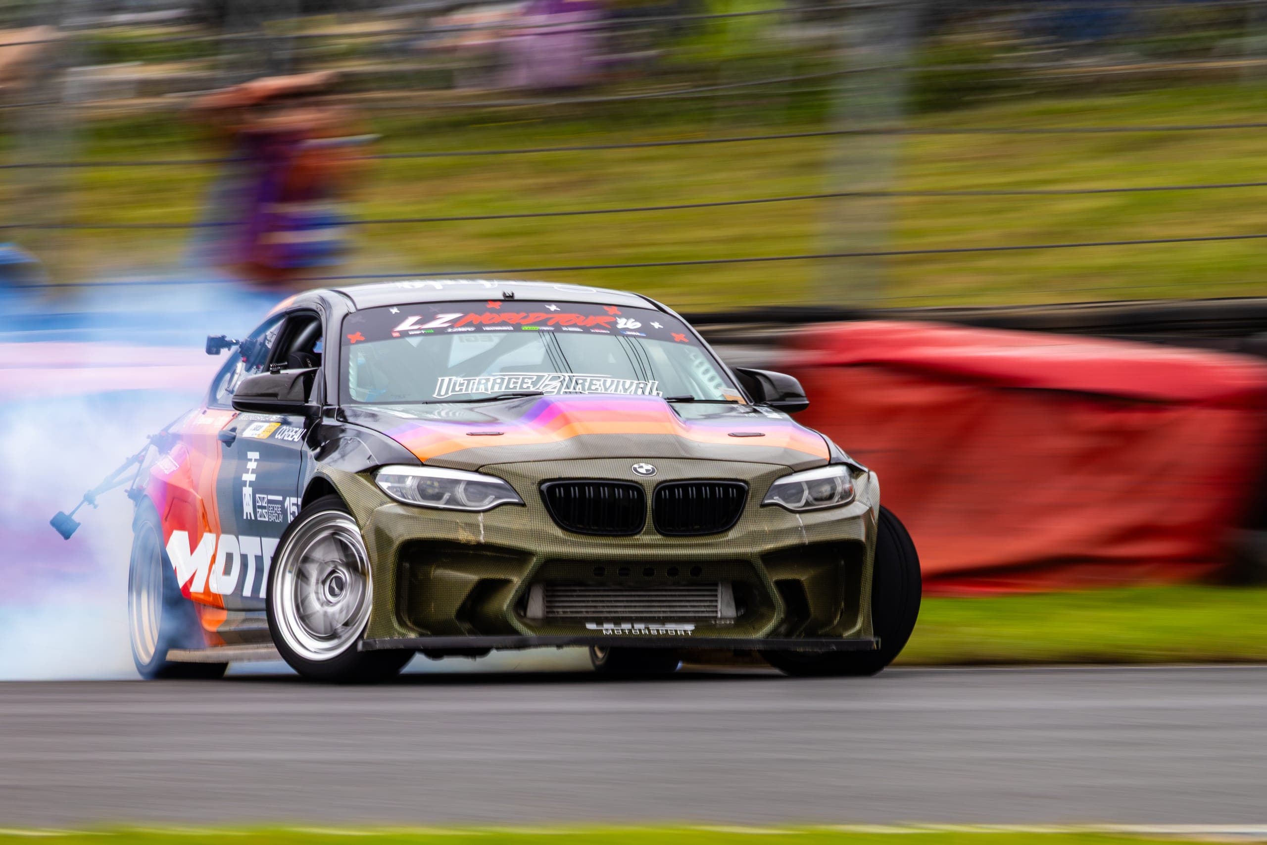 George Barclay drifting at AdamLZ World Tour 2026