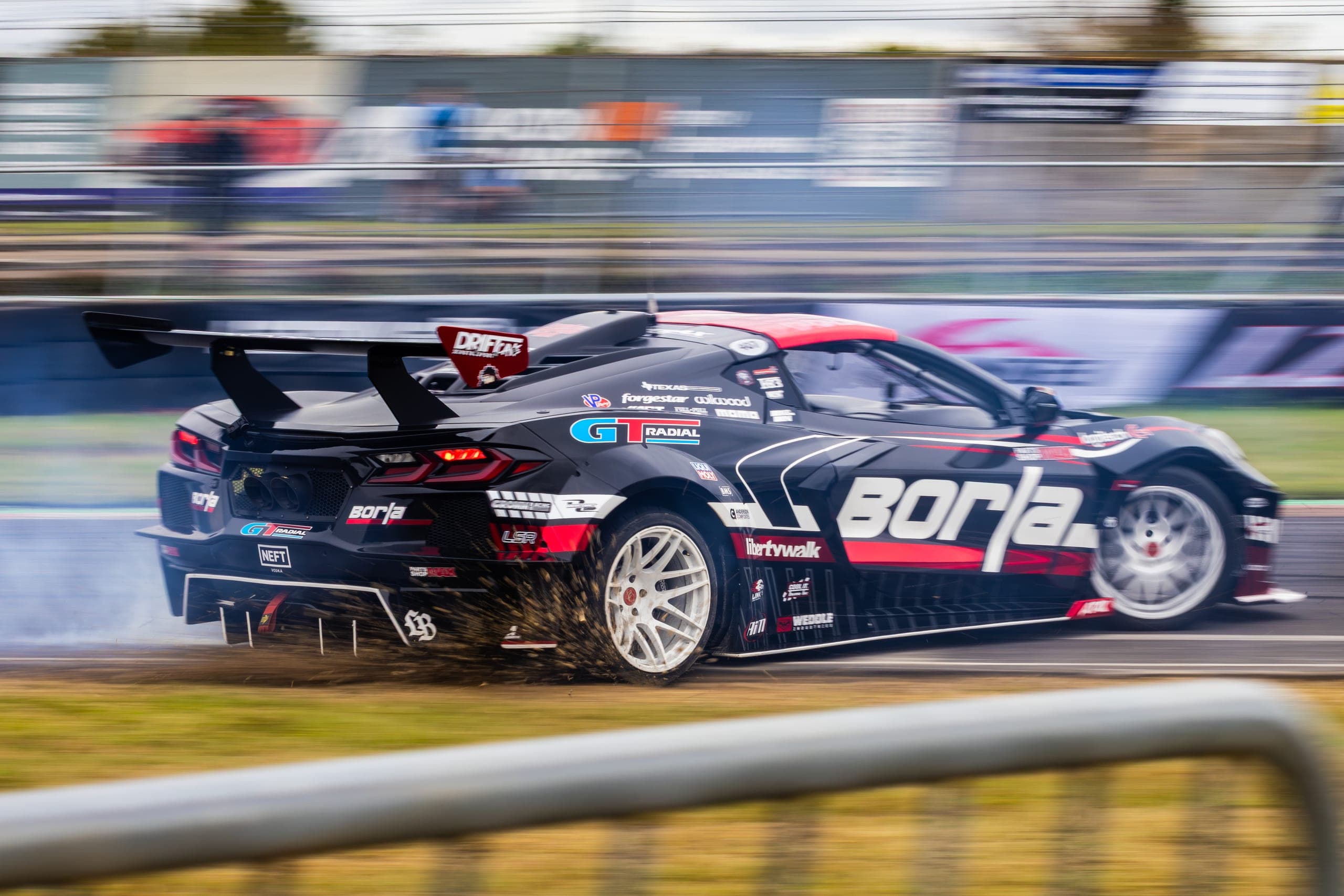 Matt Feild drifting at AdamLZ World Tour 2026