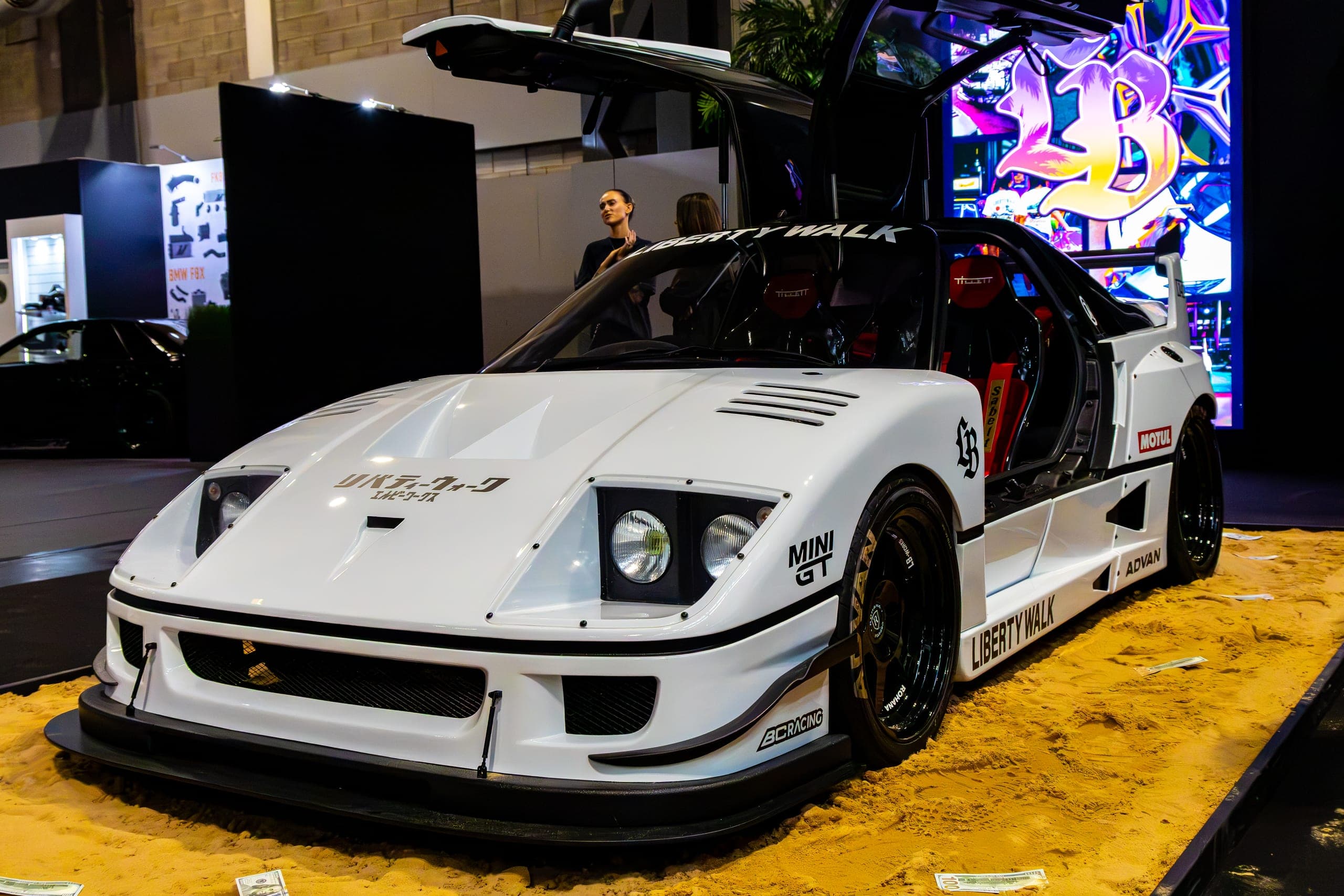 A widebody eighties supercar on display, Gravity 2026